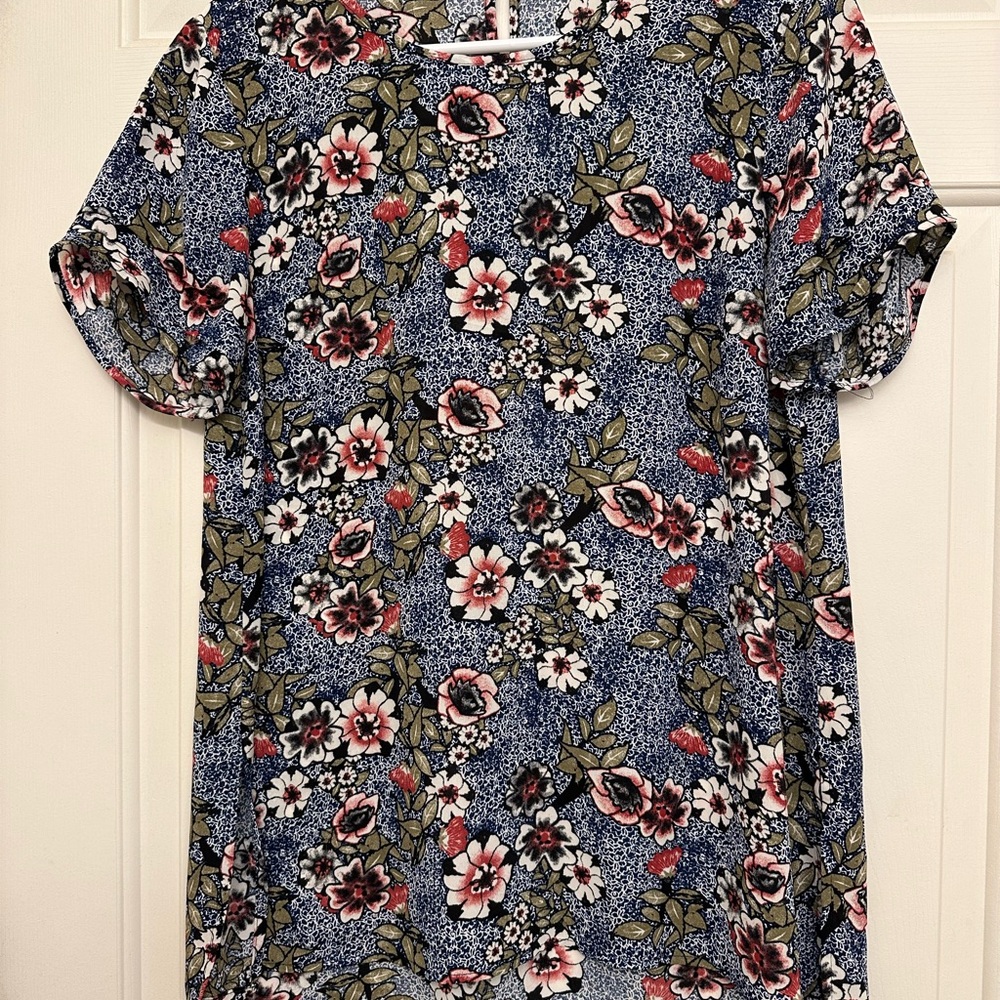 DR2 Blue Floral Women's Tunic